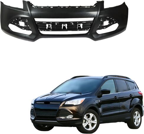 Plastic Front Bumper Cover Primered with Park Assist without Sensor Hole Replacement for Escape 2013-2016 in Saudi Arabia