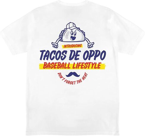 Baseball Lifestyle 101 Taco Tee for Men - White, Soft 60/40 Blend, Breathable, Side-Seamed T-Shirt, Adult Sizes S-XL in Kuwait
