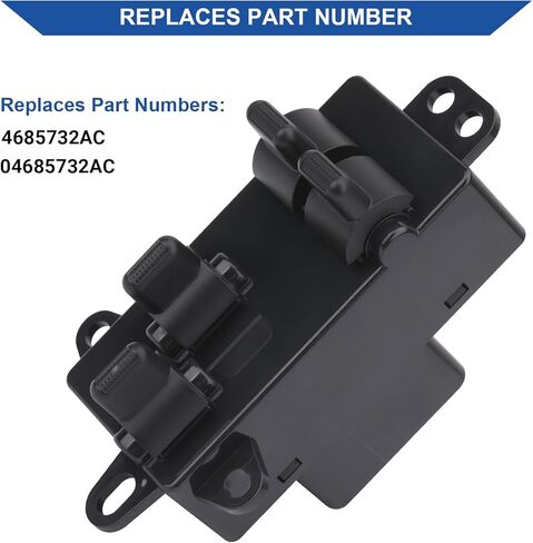 Obaee Power Window Switch Master Control Button Front Left Driver Side Compatible with Chrysler Town Country/Dodge Caravan/Grand Caravan 2004 2005 2006 2007 Replaces OE 4685732AC 04685732AC 901-449 in Saudi Arabia