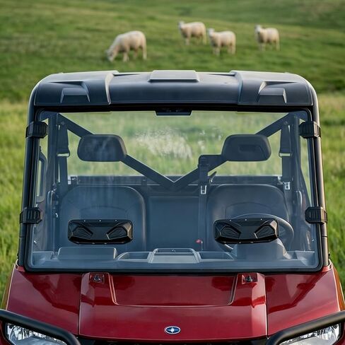 Ranger 1000 Windshield with Vents, StarknightMT Ranger Vented Front Full Windshield Compatible with Polaris Ranger XP 1000 2017-2024, Ranger Crew XP 1000/ Diesel 2014-2024 in Kuwait