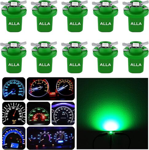 Alla Lighting Super Bright B8.5D 2721MF 17035 BP17035 2351MFX6 LED Bulbs, Blue Instrument Panel Lights 3030 SMD Dashboard, Gauge Cluster Speedometer, Indicator Lights in Saudi Arabia