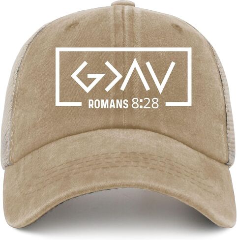 Christian Hats for Men-god is Greater Than The Highs and lows Trucker Hat Women Jesus Cap in Kuwait