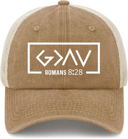Christian Hats for Men-god is Greater Than The Highs and lows Trucker Hat Women Jesus Cap in Kuwait