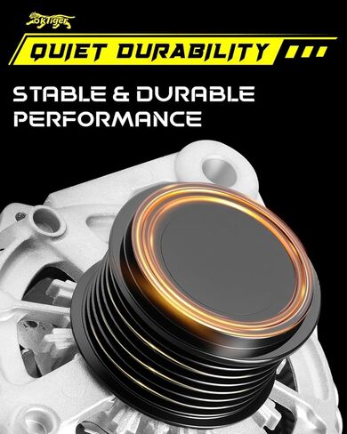 Oktiger Upgraded 2.0L Alternator for Honda Civic Ex Lx Lx-p Sport Type r 2016 2017 2018 2019 2020 2021 2022, Only fit for Automatic Transmission, L4 12V 135A CW 7-Groove Pulley, OE 31100-5BA-A01 in Kuwait
