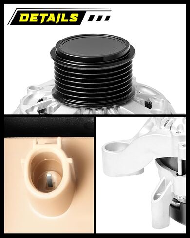 Oktiger Upgraded 2.0L Alternator for Honda Civic Ex Lx Lx-p Sport Type r 2016 2017 2018 2019 2020 2021 2022, Only fit for Automatic Transmission, L4 12V 135A CW 7-Groove Pulley, OE 31100-5BA-A01 in Kuwait