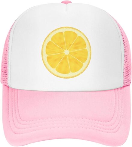قبعة سائق الشاحنة الليمونية، قبعة شبكية مضحكة للطعام قابلة للتعديل، قبعات بيسبول للجنسين، مناسبة للرياضة، وصيد الأسماك، والسفر in Kuwait