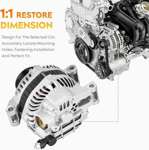 Alternator for Mitsubishi Galant V6 3.8L 2004-2009, Endeavor V6 3.8L 2004-2011, Eclipse 3.8L 2006-2012, 11029N, MD176256, MR984944, MN176256, M984944R, M176256D in Saudi Arabia