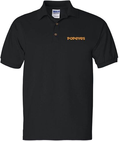 ALLNTRENDS Popeyes Men's Polo T Shirt Embroidered Food Shirt (M, Black) in Saudi Arabia