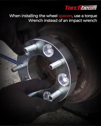 Torchbeam 5x4.5 to 6x5.5 Wheel Adapters 2 inch, M12x1.5 Thread Pitch, 74mm Hub Bore - for CR-V, Civic, Accord, Tucson, H-R-V, MDX, Odysey, Fit, RDX, TLX, TL, Element, TSX, Change Bolt Partern, 4pcs in Kuwait