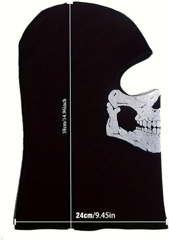 Balaclavas Headwear Black Ghost Head Bone Full Face Mask - Windproof Motorcycle Riding Gear, Slim Edition for Unique Unique in Saudi Arabia