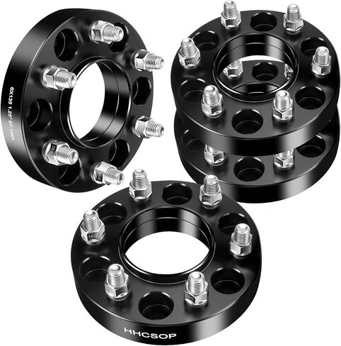 فواصل عجلات HHCSOP 6x135 لـ 2015-2023 Ford F150 1.25 بوصة (38 مم) M14x2.0 ترصيع 87.1 مم محور تتحمل 6 عروة فاصل مزورة لـ F-150 Expedition Lincoln Mark LT Navigator 1.25 بوصة محولات عجلة، 4 قطع in Saudi Arabia