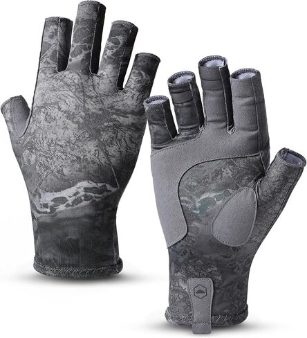 Tough Outdoors Fingerless Fishing Gloves - UPF 50+ UV Gloves - Reinforced Grip for Kayaking & Rowing - Fishing Accessories in Kuwait