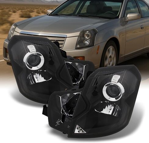 AKKON - For Cadillac CTS Halogen Type Chrome OE Replacement Headlights Driver/Passenger Head Lamps Pair New in Saudi Arabia