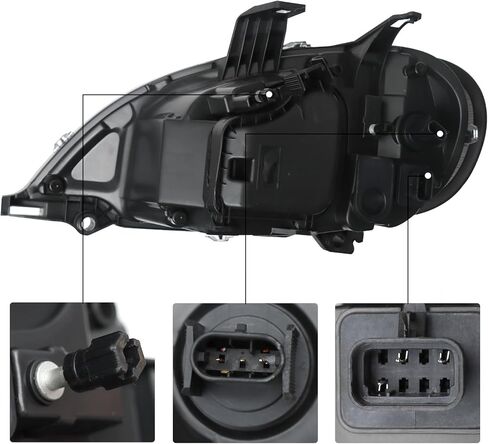 aostirmotor Headlights Assembly Fit for 2004-2013 Freightliner M2 106 M2 112, Black Housing Halogen Headlamp pair (Driver and Passenge Side) in Kuwait