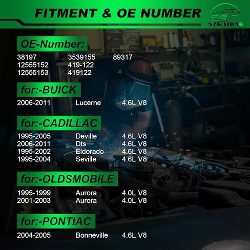 38197 مجموعة شداد الحزام مع بكرة لـ: -Buick Lucerne 2006-2011، لـ: -Cadillac DTS 2006-2011، DeVille 1995-2005، Seville 1995-2004، لـ: -Pontiac & Oldsmobile Aurora OE #12555152 in Saudi Arabia