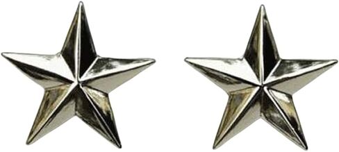 2PCS WW2 US Army One Star Brigadier General Rank Insignia Badges Silver US in Saudi Arabia
