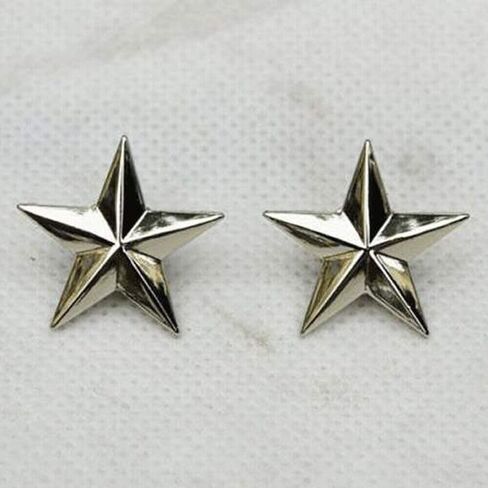 2PCS WW2 US Army One Star Brigadier General Rank Insignia Badges Silver US in Saudi Arabia