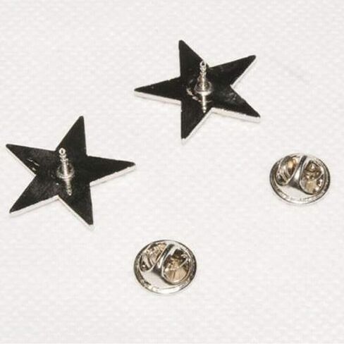 2PCS WW2 US Army One Star Brigadier General Rank Insignia Badges Silver US in Saudi Arabia