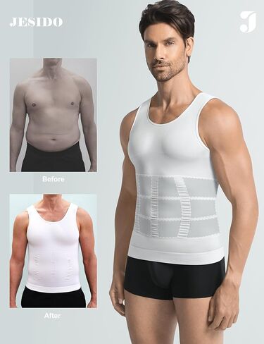 قميص رجالي مكون من قطعتين لتنحيف الجسم وتنحيف البطن وقميص ضغط حراري بدون أكمام in Kuwait
