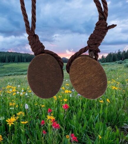 Catholic Brown Scapular with Sacred Heart of Jesus and Immaculate Heart of Mary Wooden Tags | Devotional Necklace | Great Catholic Gift in Saudi Arabia