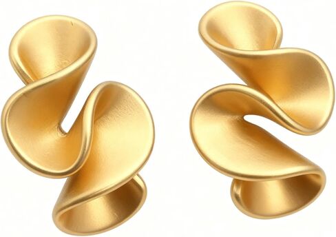 Statement Twisted Earrings for Women Trendy Spiral Drop Dangle Earring Jewelry in Kuwait