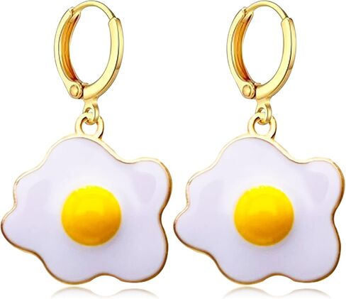 Resin Lifelike Food Dangle Earrings Funny Hen house Egg Earrings for Women Cute Decoration Jewelry Gifts in Saudi Arabia