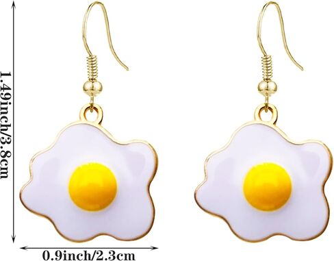Resin Lifelike Food Dangle Earrings Funny Hen house Egg Earrings for Women Cute Decoration Jewelry Gifts in Saudi Arabia