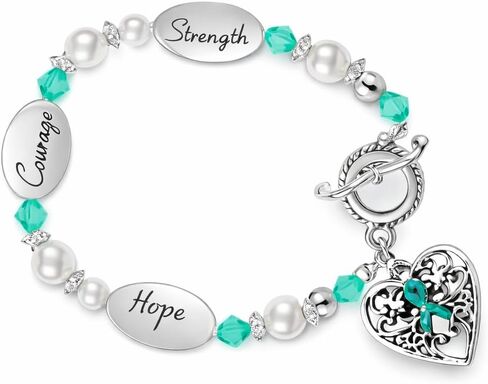 سوار التوعية بشريط أزرق مخضر للاعتداء الجنسي، والاغتصاب، واضطراب ما بعد الصدمة، وتعاطي المخدرات، وسرطان المبيض، ومتلازمة X الهشة، واضطراب القلق - مثالي لحملات التوعية والأحداث in Kuwait