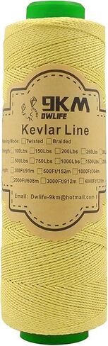 9KM DWLIFE Kevlar Kite String, 40lb 1000Ft, Braided Kevlar Line, Low Stretch, High Strength, Heavy Duty, Fishing Assist Cord, Camping, Hiking, Outdoor Survival Rope in Kuwait