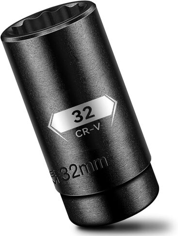 BLACKROBOT 19 mm 12-Point Deep Impact Socket, 1/2 Inch Drive, Metric, Cr-V Steel With Black Manganese Phosphate Coating in Kuwait