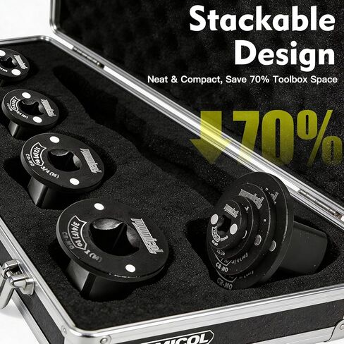 4PCS Low Profile Impact Socket Adapter Set, 3/8" to 1/2", 1/4" to 3/8", 3/4" to 1", 1/2" to 3/4" Socket Adapter Set, Designed for Tight Spaces, Stackable, Automotive, DIY, Industry, CR-MO in Kuwait