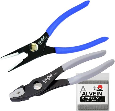 Igarashi IPS Soft-Jaw Pliers Set (PH-165 & SH-165S) Non-Marring Slip Joint Pliers for Delicate Work Made in Japan (Tsubame-Sanjo) with Microfiber Cloth in Saudi Arabia