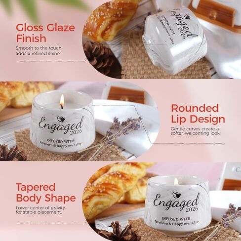 Engagement Gifts - Gift for Newly Engaged Couples, Bachelorette Bridal Shower Gift for Bride, Engagement Gifts for Her, Women, Best Engaged 2026 - Lavender Scented Candles 6 Oz in Saudi Arabia