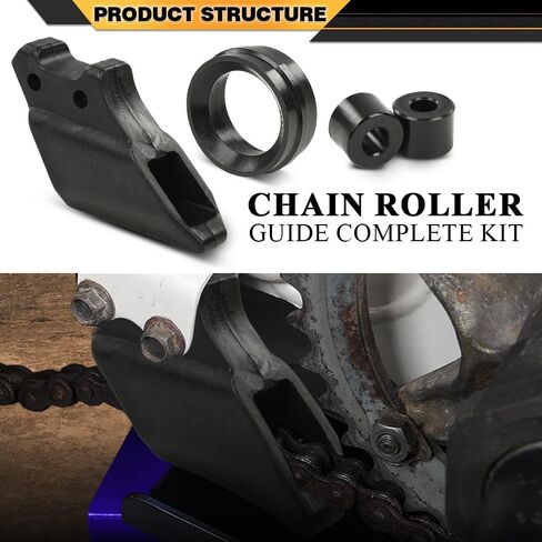Chain Roller & Guide Complete Kit Compatible with Yamaha Blaster 200 YFS200 1988-2006, Fit Yamaha Warrior 350 YFM350 1987-2004 Black in Saudi Arabia
