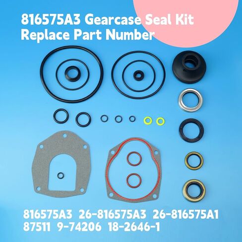 816575A3 Lower Gearcase Seal Kit with Base Compatible with Mercruiser Alpha One Gen 2 Sterndrives, Replace 26-816575A3 18-2646-1 26-816575A1 87511 in Kuwait