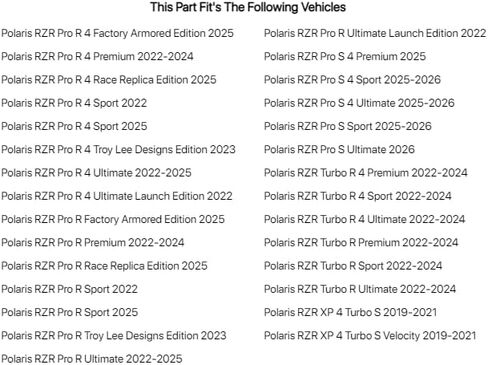 Tusk Front Brake Pad - Sintered Metal Compatible with Polaris RZR XP 4 Turbo S 2019-2021, RZR Turbo R Premium/Sport/Ultimate 2022-2024 in Saudi Arabia