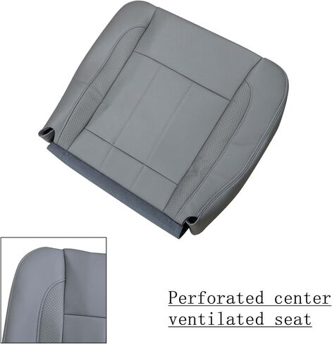 Driver Side Bottom Replacement Microfiber Leather Gray Seat Cover Compatible with Dodge Ram 1500 2500 3500 4500 2006 2007 2008 2009 in Saudi Arabia