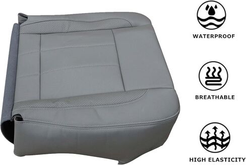 Driver Side Bottom Replacement Microfiber Leather Gray Seat Cover Compatible with Dodge Ram 1500 2500 3500 4500 2006 2007 2008 2009 in Saudi Arabia