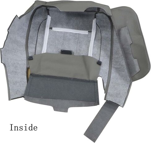 Driver Side Bottom Replacement Microfiber Leather Gray Seat Cover Compatible with Dodge Ram 1500 2500 3500 4500 2006 2007 2008 2009 in Saudi Arabia