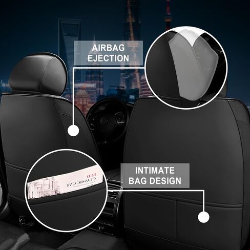 مناسب لسيارة Toyota RAV4 2000-2026، غطاء مقعد رياضي مقاوم للماء والتآكل، أغطية مقاعد السيارة من جلد نابا الفاخر. (قياسي 5 مقاعد/أسود نقي) in Kuwait