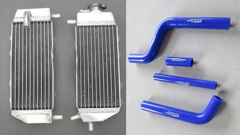 Aluminum Radiator & Hose For 2005-2021 Yamaha YZ125 YZ 125 (BLUE) in Saudi Arabia