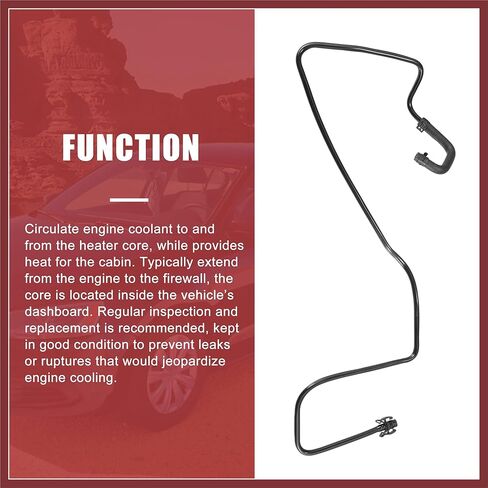 Coolant Radiator Reservoir Tank Overflow Hose Fit for Ford Fiesta S SE 1.6L 2011-2019 No.8V2Z-8B081-B/8V2Z-8B081-A - Pack of 1 Replace Parts in Saudi Arabia