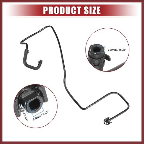 Coolant Radiator Reservoir Tank Overflow Hose Fit for Ford Fiesta S SE 1.6L 2011-2019 No.8V2Z-8B081-B/8V2Z-8B081-A - Pack of 1 Replace Parts in Saudi Arabia