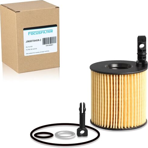 FOCUSFILTER 26350-2M000 OEM Grade Oil Filter, Compatible with Hyundai Accent, Sonata, Venue 1.6L 2020–2021 Models, Replaces 263502M000, S11830 in Kuwait