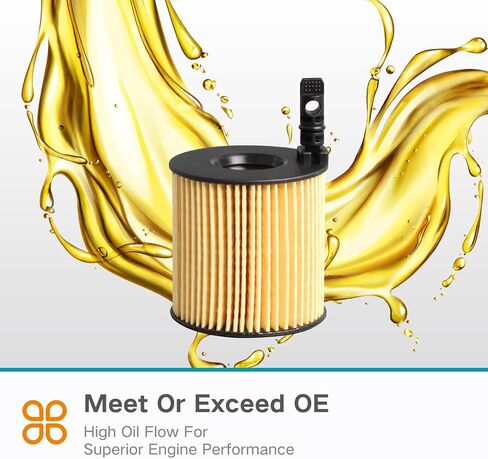 FOCUSFILTER 26350-2M000 OEM Grade Oil Filter, Compatible with Hyundai Accent, Sonata, Venue 1.6L 2020–2021 Models, Replaces 263502M000, S11830 in Kuwait