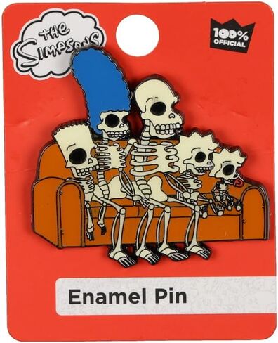 The Simpsons Treehouse Of Horror Couch Skeleton Family Enamel Pin in Saudi Arabia