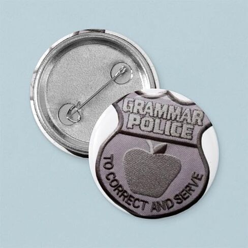 دبوس أزرار صغير مستدير مقاس 1 بوصة من CafePress Grammar Police in Saudi Arabia