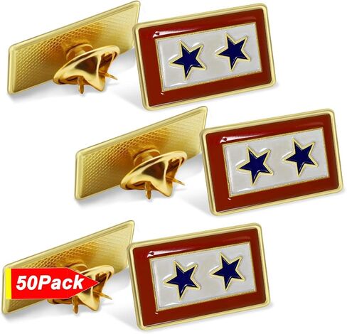6/12/50/100 Patriotic Blue Star Service Flag Lapel Pin 1" Metal Enamel-Military Family Veterans Day Proud Badge Travel Souvenir Gifts… in Saudi Arabia