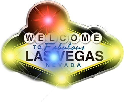 Welcome to Vegas Flashing Body Light Lapel Pins by Blinkee in Kuwait