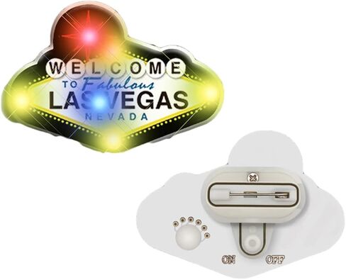 Welcome to Vegas Flashing Body Light Lapel Pins by Blinkee in Kuwait